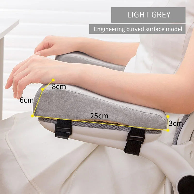 1 Pair Armrest Cushions Memory Foam Office Chair Elbow Support Pads Arm Rest