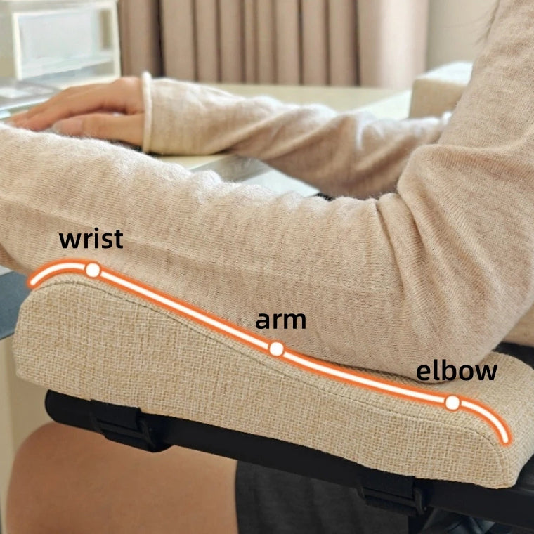 1 Pair Armrest Cushions Memory Foam Office Chair Elbow Support Pads Arm Rest