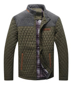 Men's Bomber Puffer Jacket Diamond Quilted