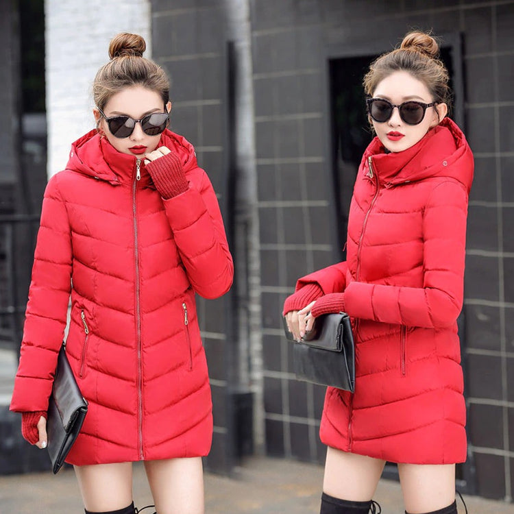 The Long Puffer Coat - Warm Fleece Versatile With Detachable Hood & Collar / Outwear