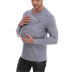 Baby Carrier T-shirt Kangaroo Dad Shirt Pure Cotton Thickened