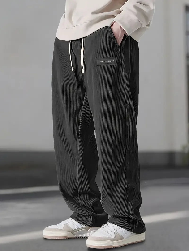 Baggy Corduroy Pants Retro Streetwear Loose Vintage Striped
