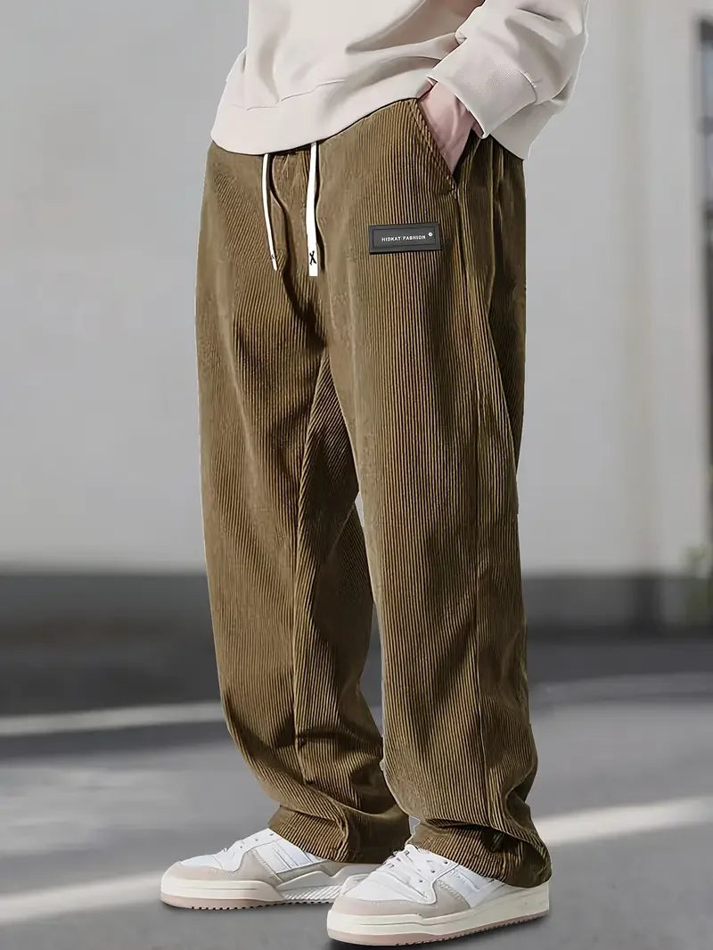 Baggy Corduroy Pants Retro Streetwear Loose Vintage Striped