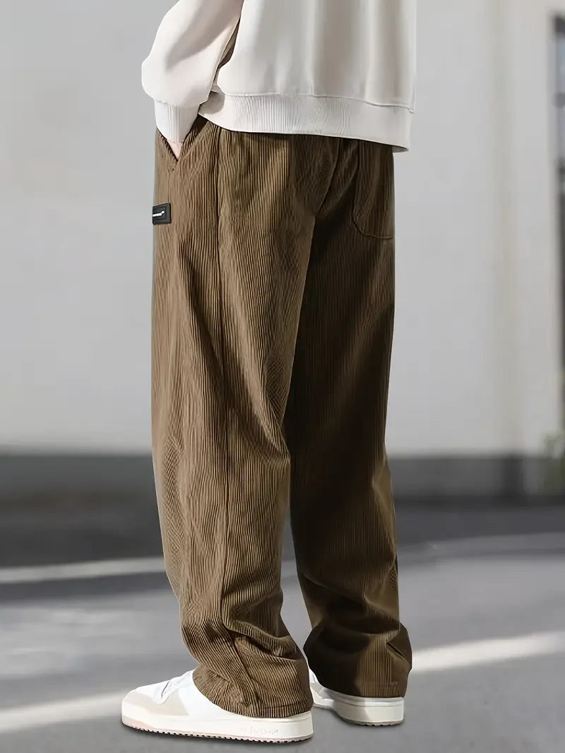 Baggy Corduroy Pants Retro Streetwear Loose Vintage Striped