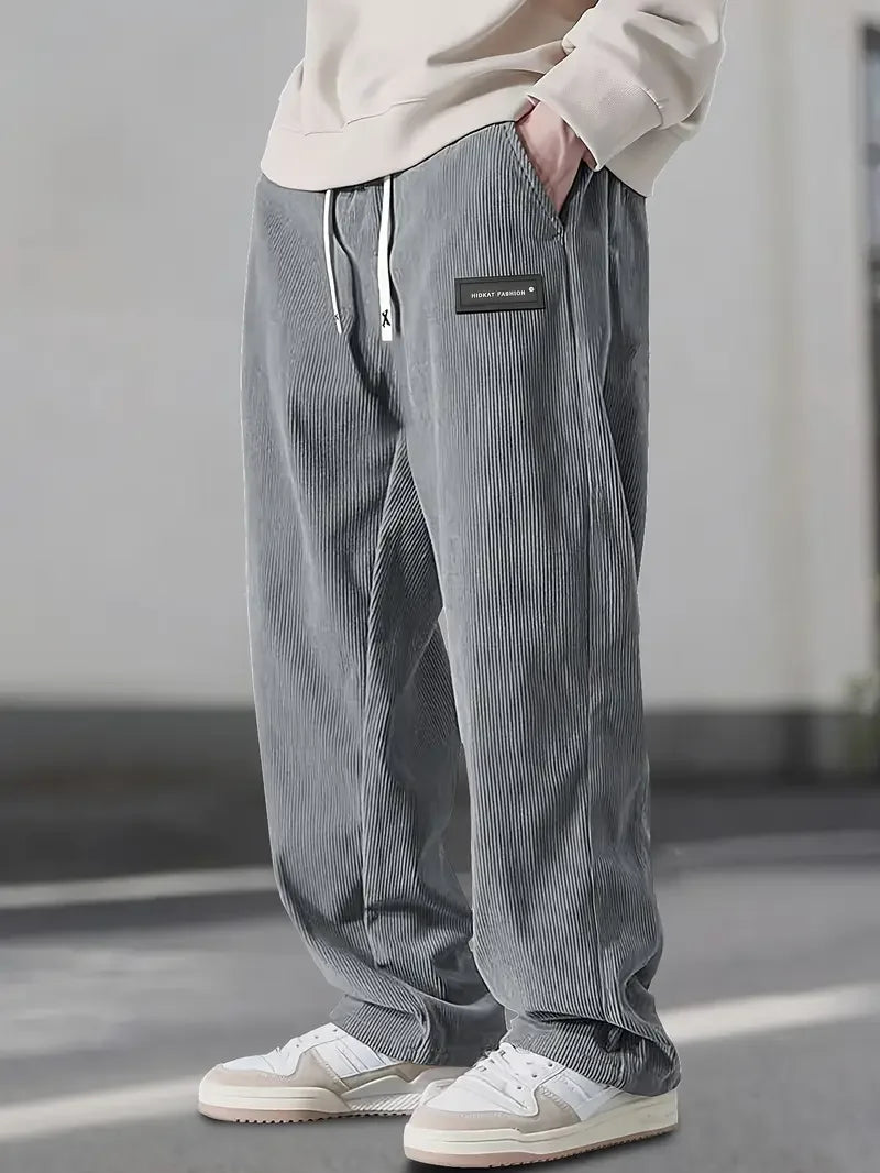 Baggy Corduroy Pants Retro Streetwear Loose Vintage Striped