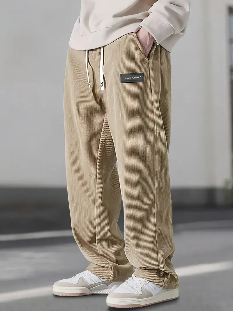 Baggy Corduroy Pants Retro Streetwear Loose Vintage Striped