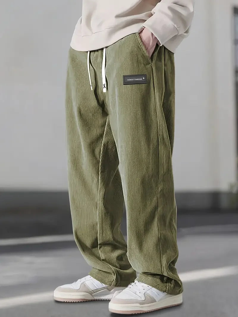 Baggy Corduroy Pants Retro Streetwear Loose Vintage Striped