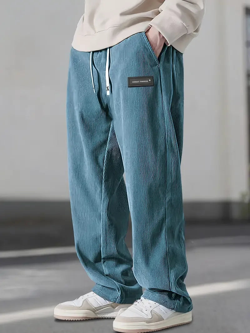 Baggy Corduroy Pants Retro Streetwear Loose Vintage Striped