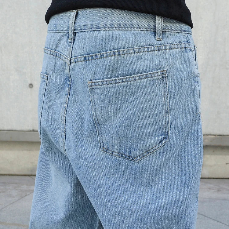 Baggy Washed Denim Rave Jeans Oversize Grunge Streetwear Y2K Loose Fit Pants