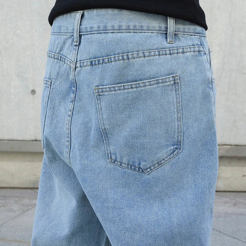 Baggy Washed Denim Rave Jeans Oversize Grunge Streetwear Y2K Loose Pants