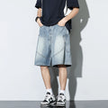 Baggy Denim Shorts Loose Wide Leg Jorts Vintage Wash Streetwear