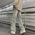 Baggy Oversized Cargo Loose Jeans Strappy American Streetwear Wide-Leg Style