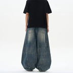 Baggy Wide-Leg Phat Jeans Vintage Denim Knife Pants