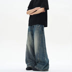 Baggy Wide-Leg Phat Jeans Vintage Denim Knife Pants