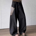 Ultra Baggy Denim Rave Jeans Wide Leg Patchwork Banana Pants Streetwear