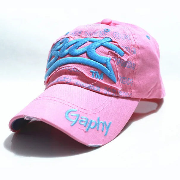 Baseball Cap Funky Embroidered Colorful Cotton