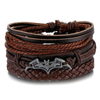 Stacked Bracelet Bangle Chunky Leather