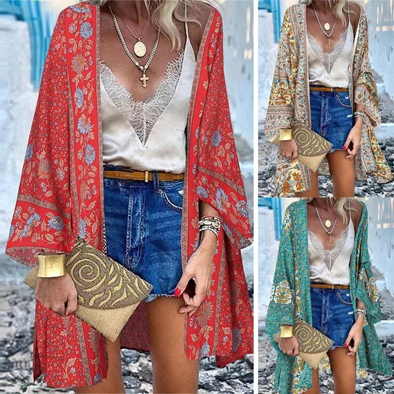 Beach Cover Up Bohemian Cotton Swimsuit Wrap