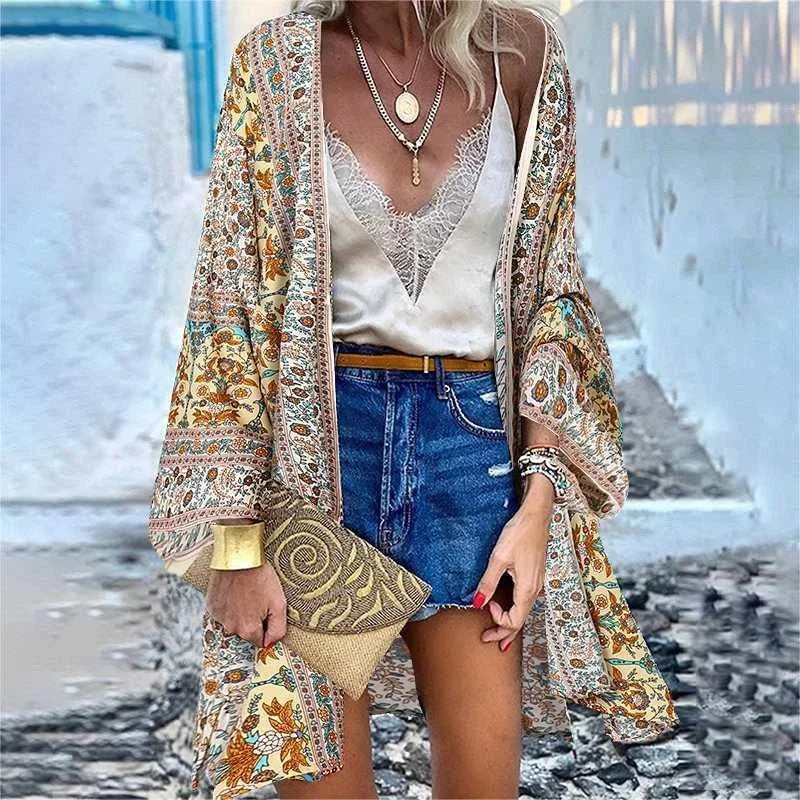 Beach Cover Up Bohemian Cotton Swimsuit Wrap
