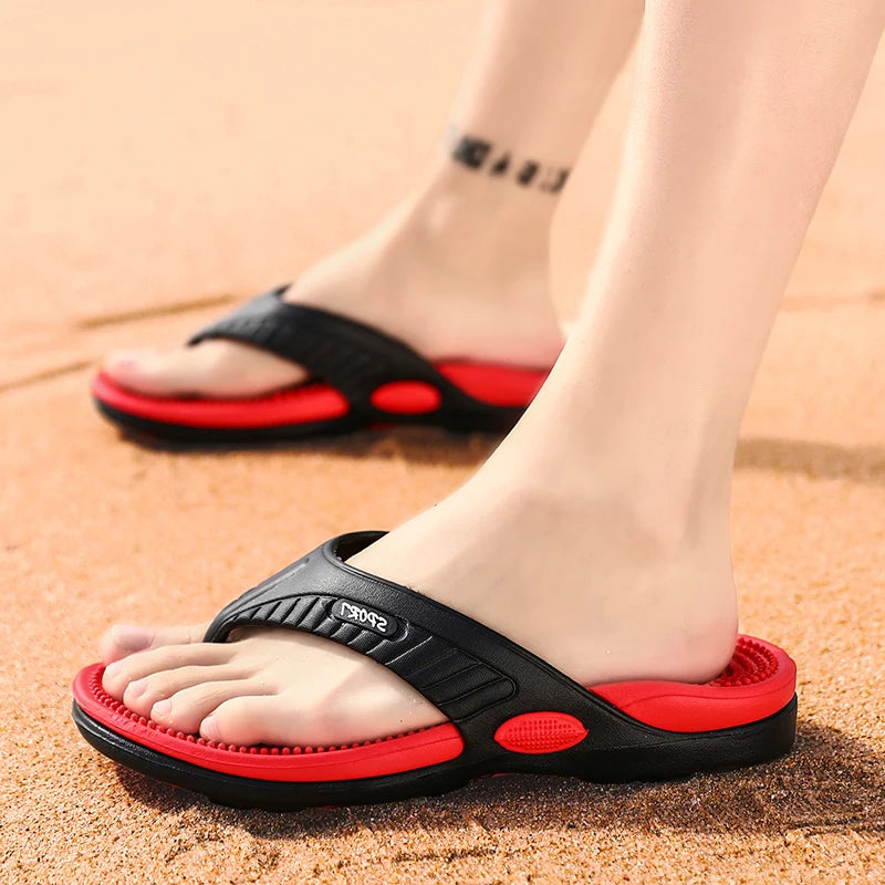 Beach Flip Flops Massage Thongs Luxury Slides Summer Sandals-Keep Melbourne Marvellous Official Store