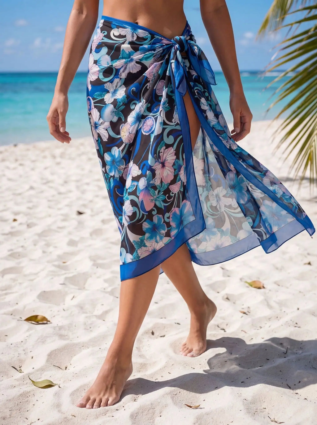 Beach Sarong Floral Printed Swim Wrap