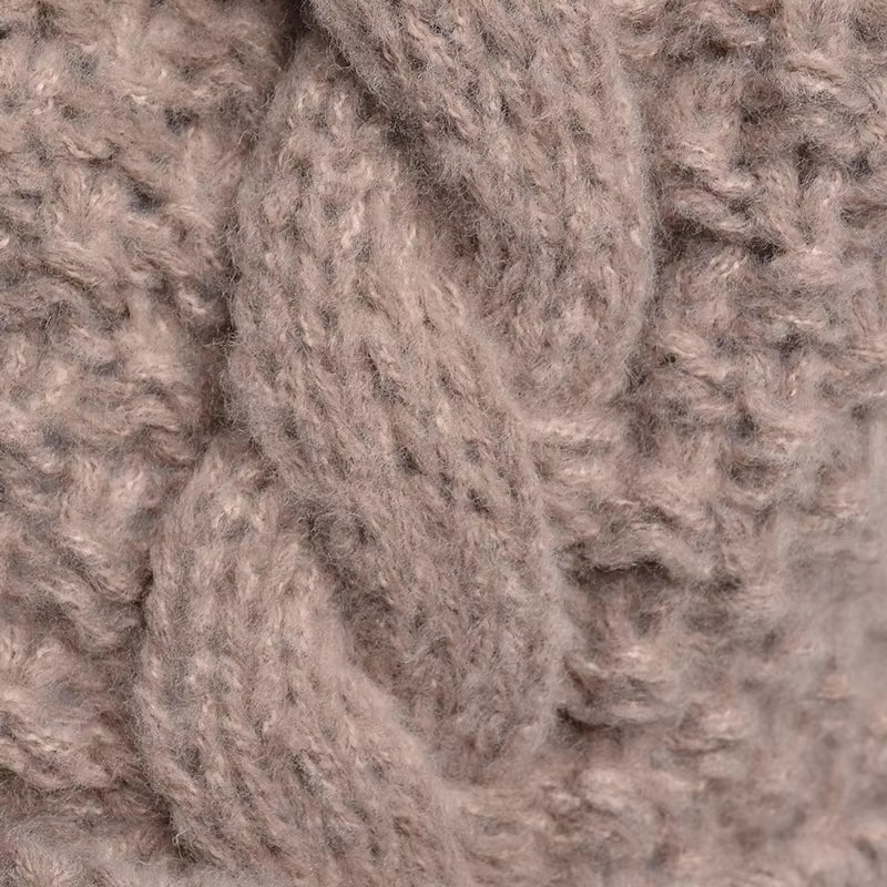 Women's Beanie Scarf 2pcs Set Knitted Thick Fleece Warm Winter Hat