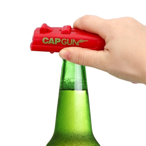 Cap Gun Beer Cap Launcher Bottle Opener Shooter Novelty Bar Utensil