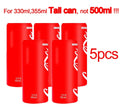 Beer drink koozie silicone sleeve cover hide cans stubbie holder 330ml tall can 5pack