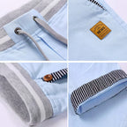 Bermuda Cargo Shorts Casual Summer Elastic Waist Knee-Length Pants