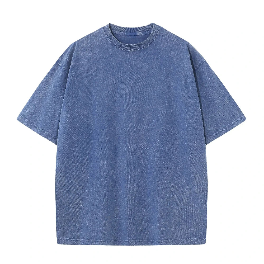 Vintage Acid Washed Heavyweight 230g Cotton Large Size T-shirt