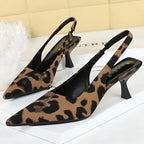Kitten Slingback Women's Pointed High Heel Shoes 6cm
