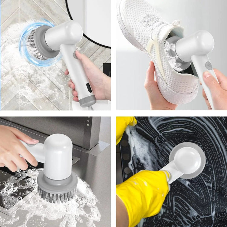 Cleaning Spin Scrub Brush USB Charging Spinning Cleaning Tool Kitchen Dishwashing Bathroom Tiles Home House New Upgraded Model