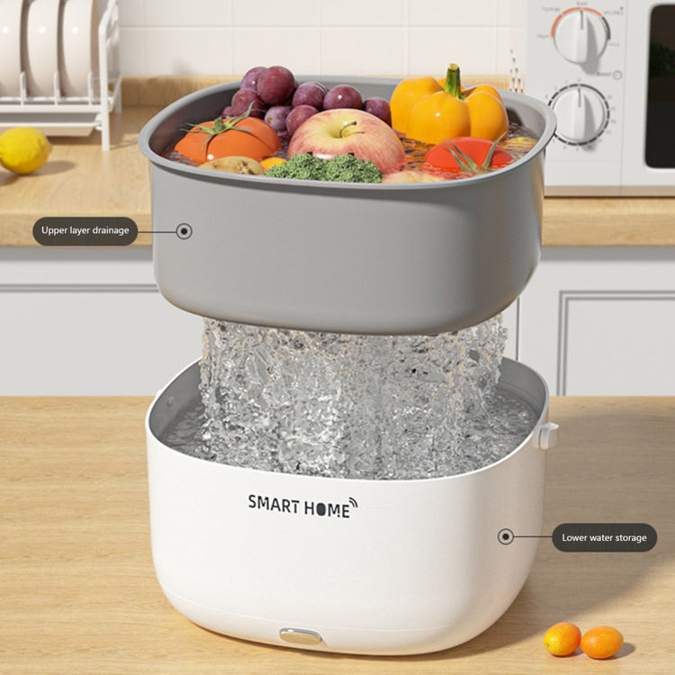 Fruit & Vegetable Ultrasonic Cleaning Machine Steriliser Tool Food Pesticide Purifier