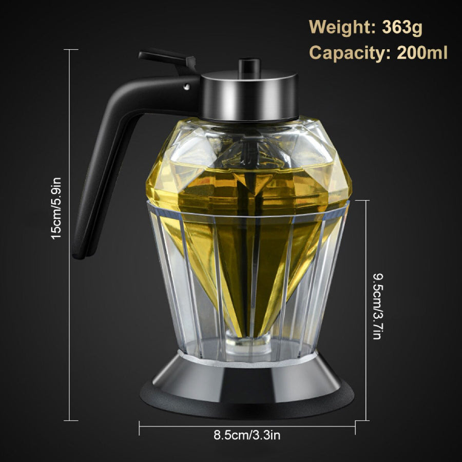 Cooking Honey Olive Oil Dispenser Glass Pancakes Maple Syrup Vinegar Sauce Pourer