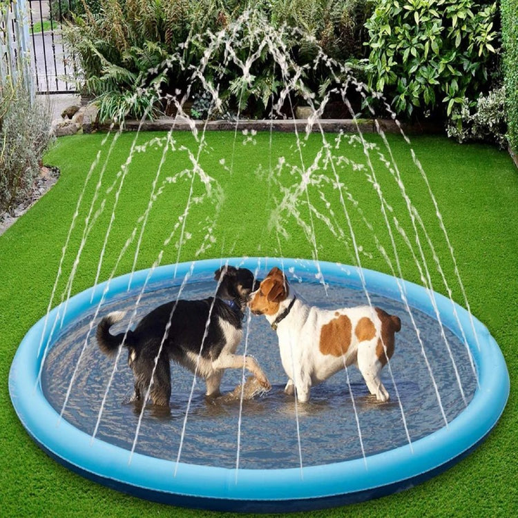 Dog Wash Fountain Sprinkler Inflatable Swimming Pool Dog Toy - Cool In Summer Heat