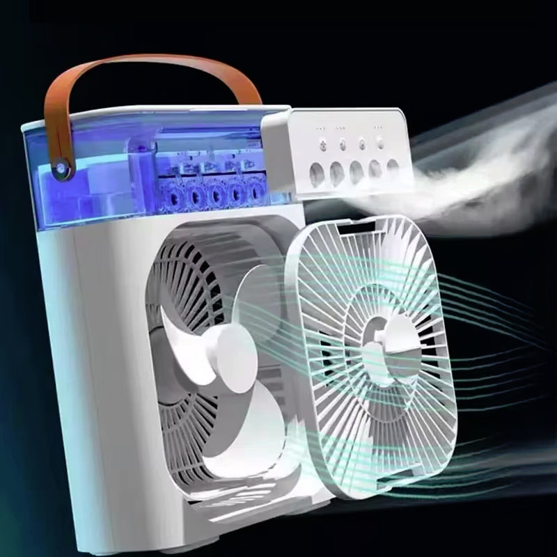 Cooling Fan 3-in-1 Air Conditioner Desktop Mist USB Water Summer HydroCooler