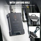 Work ID Security Pass Office Swipe Card RFID Blocking Badge Holder and Money Clip