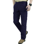 Cargo Pants With Large Zip And Flap Pockets Part Elastic Waist