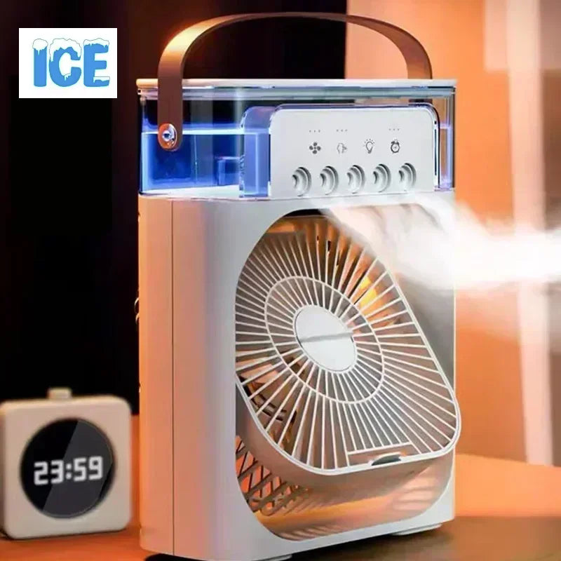 Cooling Fan 3-in-1 Air Conditioner Desktop Mist USB Water Summer HydroCooler