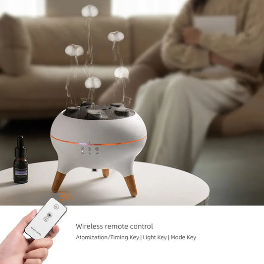 Dynamic Jellyfish Aroma Air Diffuser Essential Oil Vaporiser 250ml Remote Control With 7 Night Lights
