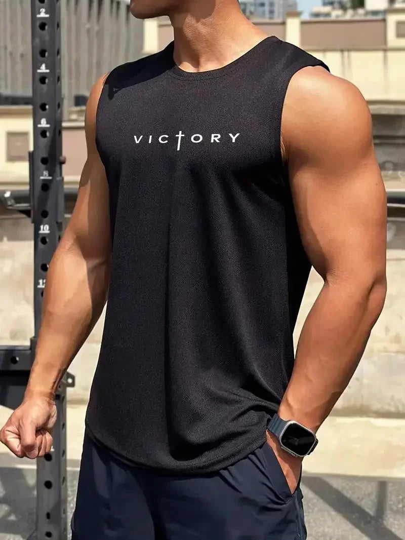 Men's Victory Tank Top Gym Sports Singlet