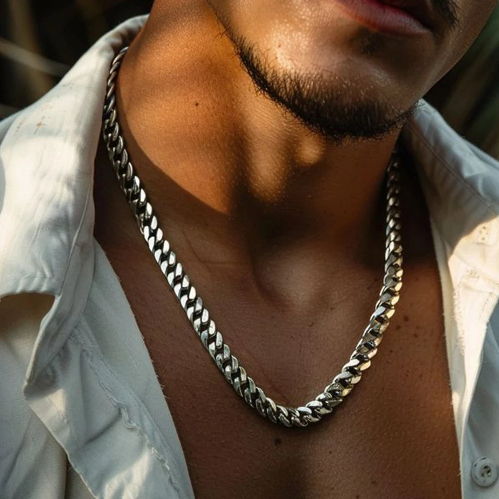 Thick Chunky Cuban Chain Necklace