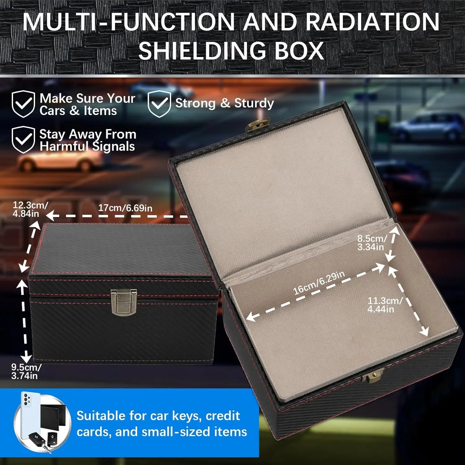 Faraday Car Keys Box | Stop Keyless Car Theft Relay Attack Signal Blocker