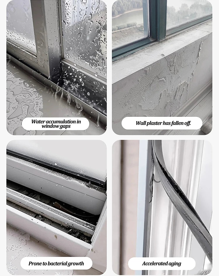 Door Weatherstrip Rain Guard | Water Deflector Flashing Shield For Glass Windows Balcony Sliding Doors 1m