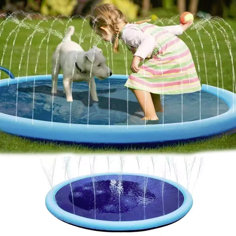 Dog Water Fountain Sprinkler Pets Toy Swimming Pool - Keep Cool
