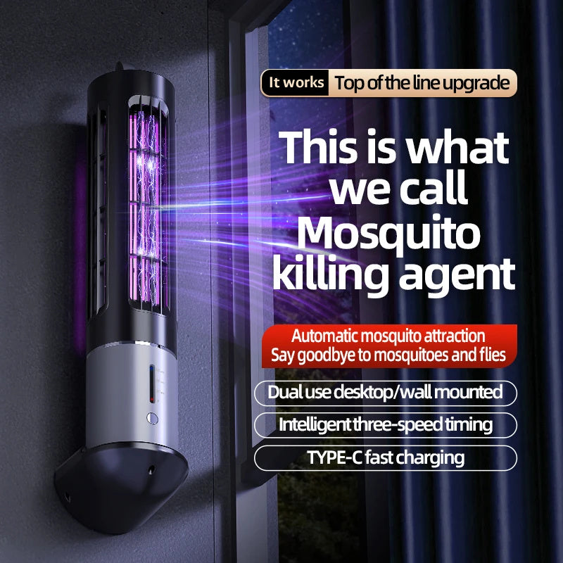 USB Rechargeable Mosquito Killer Lamp Bug Zapper Portable Waterproof