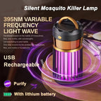 Portable Mosquito Zapper USB Rechargeable Mozzie Trap Indoors Outdoors
