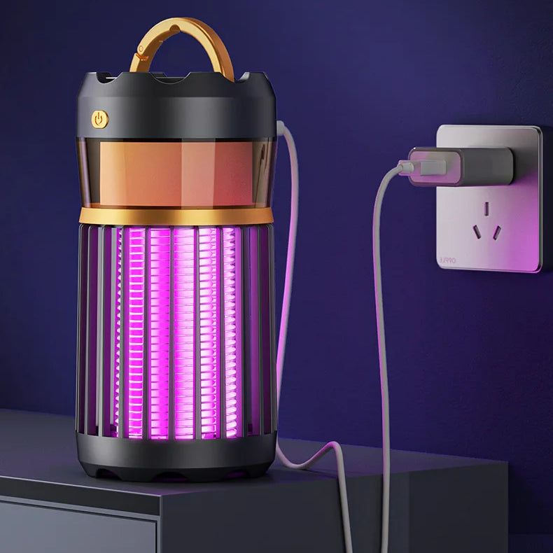 Portable Mosquito Zapper USB Rechargeable Mozzie Trap Indoors Outdoors