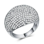Diamond Encrusted Bling Ring Iced Out Chunky Hip Hop High-Shine
