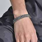 Chunky 10mm Stainless Steel Bracelet With Hidden Lock 19 / 21 / 23cm
